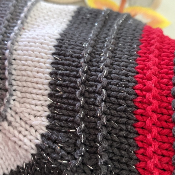 Cowl neck long sleeved striped tunic sweater - Picture 5 of 7